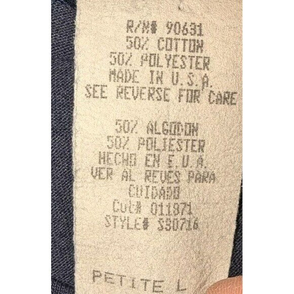 Vintage Copa Cabana Blue Fish Long Maxi T-Shirt Dress Size P Large Made in USA - Picture 7 of 7